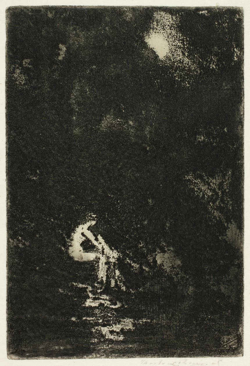 Una ninfa che si bagna, al chiaro di luna - Art Institute of Chicago